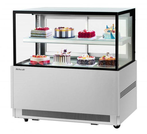 Turbo Air TBP60-46NN-S 59" Straight Glass Full-Service Bakery Display Case, 2 Levels, Stainless Steel Exterior, 115v - Donut-Supplies.Com