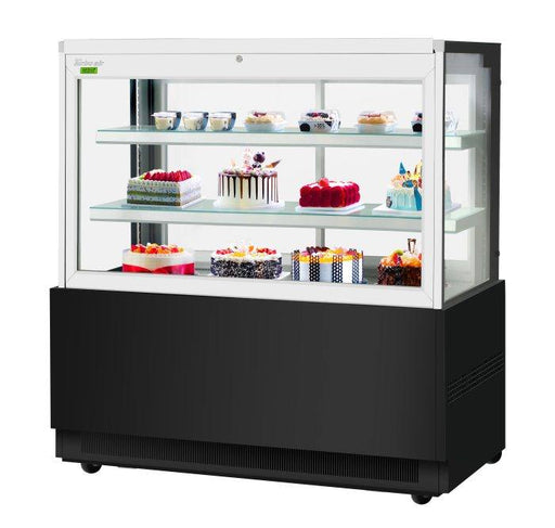 Turbo Air TBP60-54FN-B 59"  Refrigerated Bakery Display Case, 3 Levels, Black Exterior, 115v - Donut-Supplies.Com