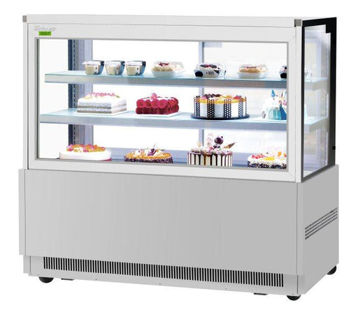 Turbo Air TBP48-54FN-S 47-1/2" Refrigerated Bakery Display Case w/ Straight Glass - (3) Levels, 115v, Stainless Steel - Donut-Supplies.Com