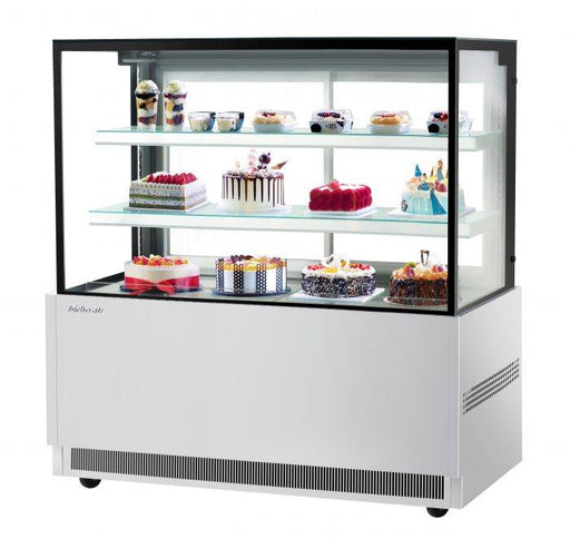Turbo Air TBP60-54NN-S 59" Straight Glass Full-Service Bakery Display Case, 3 Levels, Stainless Steel Exterior, 115v - Donut-Supplies.Com