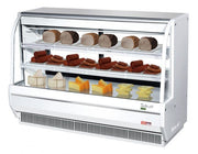 Turbo Air TCDD-72H-W-N 72" Curved Glass Full-Service Deli Display Case, 3 Levels, White Exterior, 115v - Donut-Equipment.com
