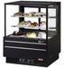 Turbo Air TCGB-36UF-B-N 36-1/2" Straight Glass Full-Service Bakery Display Case, 3 Levels, Black Exterior, 115v - Donut-Supplies.Com