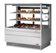 Turbo Air TCGB-48UF-DR-S 48" Straight Glass Full-Service Dry Bakery Display Case, 3 Levels, Stainless Steel Exterior, 115v - Donut-Supplies.Com