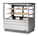 Turbo Air TCGB-48UF-S-N 47-7/8" Refrigerated Straight Glass Full-Service Bakery Display Case, 3 Levels, Stainless Steel Exterior, 115v - Donut-Supplies.Com