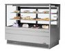 Turbo Air TCGB-60UF-S-N 60-1/2" Refrigerated Straight Glass Full-Service Bakery Display Case, 3 Levels, Stainless Steel Exterior, 115v - Donut-Supplies.Com