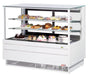 Turbo Air TCGB-60UF-W-N 60-1/2" Refrigerated Straight Glass Full-Service Bakery Display Case, 3 Levels, White Exterior, 115v - Donut-Supplies.Com