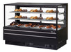 Turbo Air TCGB-72UF-DR-B 72" Straight Glass Full-Service Dry Bakery Display Case, 3 Levels, Black Exterior, 115v - Donut-Supplies.Com
