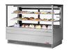 Turbo Air TCGB-72UF-S-N 72-1/2" Refrigerated Straight Glass Full-Service Bakery Display Case, 3 Levels, Stainless Steel Exterior, 115v - Donut-Supplies.Com