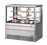 Turbo Air TCGBF-50S-N 49-5/8" Straight Glass Full-Service Freezer Bakery Display Case, 3 Levels, Stainless Steel Exterior, 220v/1ph - Donut-Equipment.com