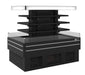Turbo Air TIOM-24CSCB-N 72" Square Glass Island Open Air Merchandiser, 24 Cu. Ft., Self-Serve, Black, 220v - Donut-Supplies.Com