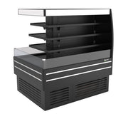 Turbo Air TIOM-36CSB-N 36" Square Island Open Air Cooler w/ (4) Display Shelves, Black Exterior, 220v - Donut-Equipment.com