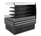 Turbo Air TIOM-48CSB-N 73" Square Island Open Air Merchandiser, 36 Cu. Ft., Self-Serve, Black, 220v - Donut-Supplies.Com