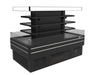 Turbo Air TIOM-36CSCB-N 84" Square Glass Island Open Air Merchandiser, 36 Cu. Ft., Self-Serve, Black, 220v - Donut-Supplies.Com