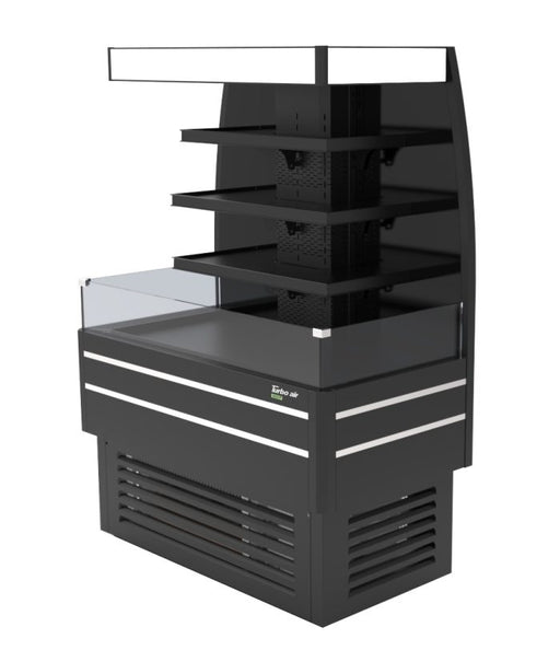 Turbo Air TIOM-48CB-N 48" Black Square Glass Island Display Case – Open Air Merchandiser, 220v - Donut-Supplies.Com