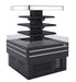 Turbo Air TIOM-48CCB-N 48" Square Island Open Air Cooler w/ (4) Display Shelves, Black Exterior, 220v - Donut-Supplies.Com