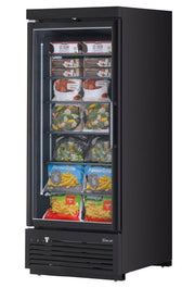 Turbo Air TJMF-30SDB-N 36 5/8" Black Super Deluxe One Section Glass Door Display Freezer – (1) Swing Door, 115v - Donut-Equipment.com