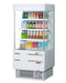 Turbo Air TOM-25MSEW-N 28" White Narrow Depth Vertical Open Air Cooler / Air Curtain Display Case with (4) Levels, 115v - Donut-Supplies.Com