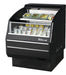 Turbo Air TOM-30LB-SP-N 28 1/8" Black Low Profile Horizontal Open Air Cooler – Refrigerated Curtain Merchandiser w/ (2) Levels, 115v - Donut-Supplies.Com