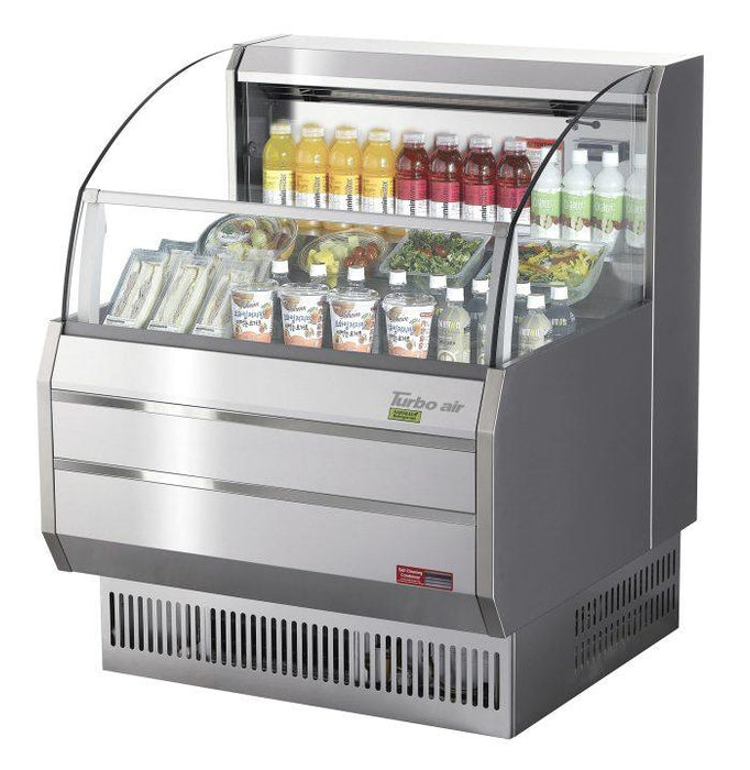 Turbo Air TOM-30SS-N 28 1/8" Horizontal Open Air Cooler w/ (3) Levels, 115 - Donut-Supplies.Com