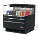 Turbo Air TOM-36L-UF-B-1S-N 34 3/4" Black Low Profile Horizontal Open Air Cooler w/ (1) Level – Ultra Front Merchandiser, 115v - Donut-Supplies.Com