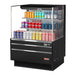 Turbo Air TOM-36L-UF-B-3S-N 34 3/4" Black Low Profile Horizontal Open Air Cooler w/ (3) Levels – Ultra Front Merchandiser, 115v - Donut-Supplies.Com