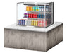 Turbo Air TOM-36L-UF-S-3SI-N 36" Stainless Steel Drop-In Refrigerated Open Display Case Merchandiser – (3) Levels, 2 Shelves, 115v - Donut-Supplies.Com