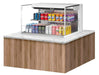 Turbo Air TOM-36L-UF-W-2SI-N 35 7/8" Drop-In Horizontal Open Air Cooler w/ (2) Levels – White Exterior, 115v - Donut-Supplies.Com
