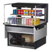 Turbo Air TOM-36L-UFD-B-2SI-N 35 7/8" Drop-In Horizontal Open Air Cooler w/ (2) Levels – Black Exterior, 115v - Donut-Supplies.Com