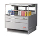 Turbo Air TOM-36L-UFD-S-1S-N 34 3/4" Stainless Steel Low Profile Horizontal Open Air Cooler w/ (1) Level – Ultra Front Deluxe Merchandiser, 115v - Donut-Supplies.Com