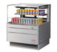 Turbo Air TOM-36L-UFD-S-2S-N 34 3/4" Stainless Steel Low Profile Horizontal Open Air Cooler w/ (2) Levels – Ultra Front Deluxe Merchandiser, 115v - Donut-Supplies.Com