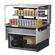 Turbo Air TOM-36L-UFD-S-2SI-N 36" Drop-In Horizontal Open Air Cooler w/ (2) Levels – Stainless Steel Exterior, 115v - Donut-Equipment.com