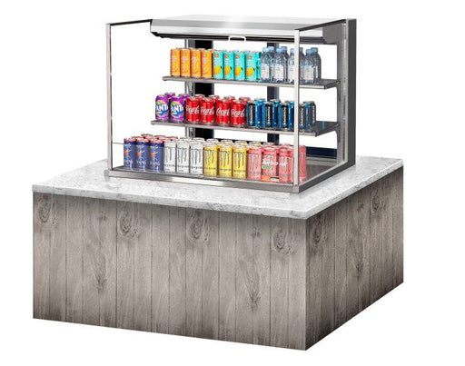 Turbo Air TOM-36L-UFD-S-3SI-N 36" Drop-In Horizontal Open Air Cooler w/ (3) Levels – Stainless Steel Exterior, 115v - Donut-Supplies.Com