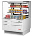 Turbo Air TOM-36L-UFD-W-3S-N 34 3/4" White Low Profile Horizontal Open Air Cooler w/ (3) Levels – Ultra Front Deluxe Merchandiser, 115v - Donut-Supplies.Com