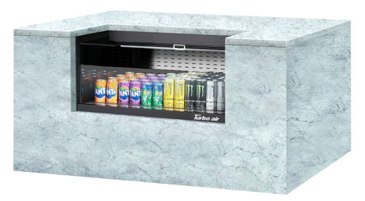 Turbo Air TOM-36UC-B-N 36 1/4" Horizontal Open Air Cooler w/ (1) Level – Black Exterior, 115v - Donut-Supplies.Com