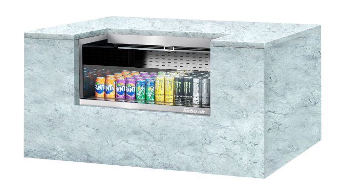 Turbo Air TOM-36UC-S-N 36 1/4" Drop-In Horizontal Open Air Cooler w/ (1) Level – Stainless Steel Exterior, 115v - Donut-Supplies.Com