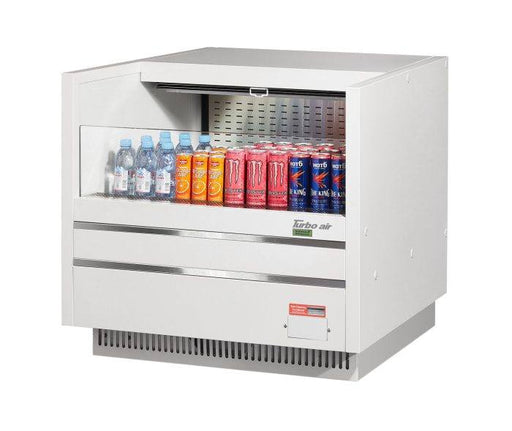 Turbo Air TOM-36UC-W-N 36 1/4" Horizontal Open Air Cooler w/ (1) Level – White Exterior, 115v - Donut-Supplies.Com