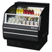 Turbo Air TOM-40SB-SP-N 39 1/8" Black Horizontal Open Air Cooler w/ (3) Levels, Stainless Steel Interior – Slim Line, 115v - Donut-Supplies.Com
