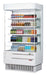 Turbo Air TOM-40SEW-N 39 7/8" White Narrow Depth Vertical Open Air Cooler / Air Curtain Display Case with (5) Levels, 115v - Donut-Supplies.Com