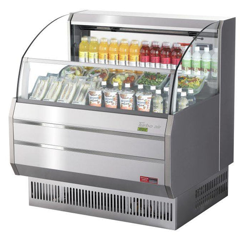Turbo Air TOM-40SS-N 39" Slim Line Horizontal Open Air Cooler w/ (2) Levels – Stainless Steel Exterior, 115v - Donut-Supplies.Com