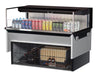 Turbo Air TOM-48L-UF-B-1SI-N 47 7/8" Drop-In Horizontal Open Air Cooler w/ (1) Level – Black Exterior, 115v - Donut-Supplies.Com
