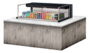 Turbo Air TOM-48L-UF-B-1SI-N 47 7/8" Drop-In Horizontal Open Air Cooler w/ (1) Level – Black Exterior, 115v - Donut-Supplies.Com