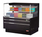 Turbo Air TOM-48L-UF-B-2S-N 46 3/4" Black Low Profile Horizontal Open Air Cooler w/ (2) Levels – Ultra Front Merchandiser, 115v - Donut-Supplies.Com