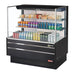Turbo Air TOM-48L-UF-B-3S-N 46 3/4" Black Low Profile Horizontal Open Air Cooler w/ (3) Levels – Ultra Front Merchandiser, 115v - Donut-Supplies.Com