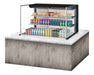 Turbo Air TOM-48L-UF-B-3SI-N 47 7/8" Drop-In Horizontal Open Air Cooler w/ (3) Levels – Black Exterior, 115v - Donut-Supplies.Com