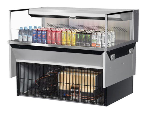 Turbo Air TOM-48L-UF-S-1SI-N 48" Stainless Steel Drop-In Refrigerated Open Display Case Merchandiser – (1) Level, 115v - Donut-Supplies.Com