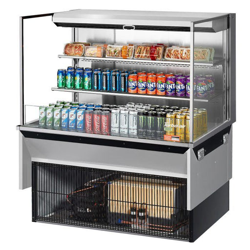 Turbo Air TOM-48L-UF-S-3SI-N 48" Stainless Steel Drop-In Refrigerated Open Display Case Merchandiser w/ (3) Levels, 115v - Donut-Supplies.Com