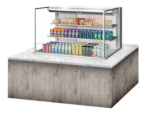 Turbo Air TOM-48L-UF-S-3SI-N 48" Stainless Steel Drop-In Refrigerated Open Display Case Merchandiser w/ (3) Levels, 115v - Donut-Supplies.Com