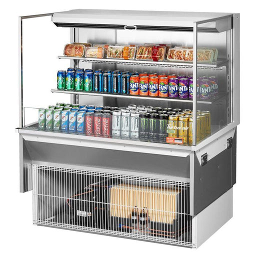 Turbo Air TOM-48L-UF-W-3SI-N 47 7/8" Drop-In Horizontal Open Air Cooler w/ (3) Levels – White Exterior, 115v - Donut-Supplies.Com