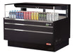 Turbo Air TOM-48L-UFD-B-1S-N 46 3/4" Black Low Profile Horizontal Open Air Cooler w/ (1) Level – Ultra Front Deluxe Merchandiser, 115v - Donut-Supplies.Com