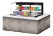 Turbo Air TOM-48L-UFD-B-2SI-N 48" Drop-In Horizontal Open Air Cooler w/ (2) Levels – Black Exterior, 115v - Donut-Supplies.Com